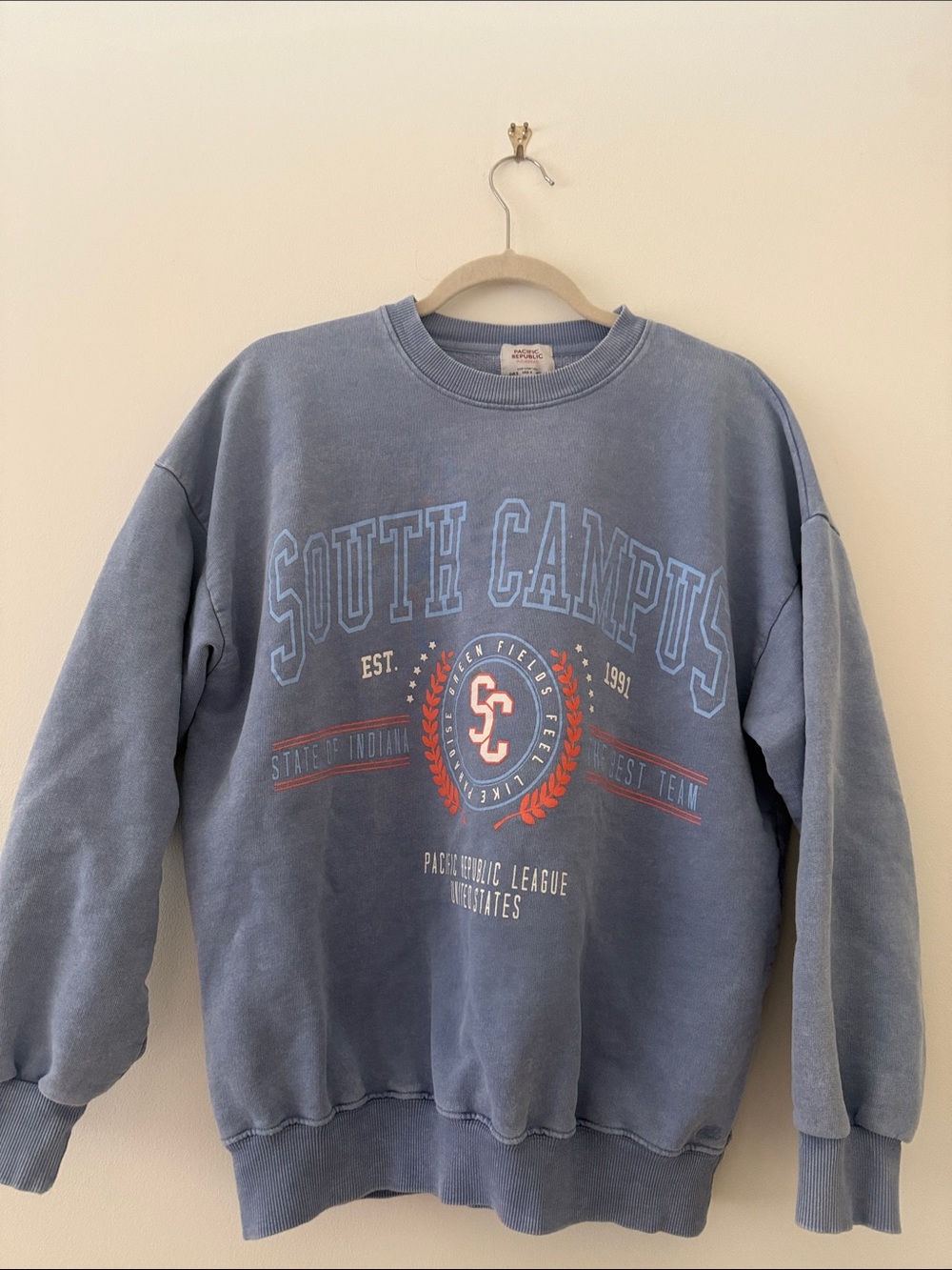 South Campus Blue Crewneck Sweatshirt